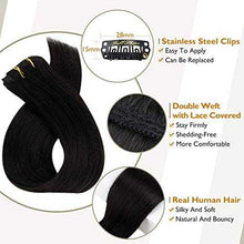 Load image into Gallery viewer, Real Human Hair Extension Clip Ins 120 Grams 7 Pcs Hair Extensions Wig Store
