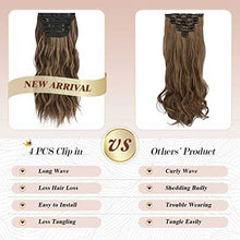 Load image into Gallery viewer, Synthetic Clip in Hair Extensions 4PCS Long Wavy 20 inches clip in hair extensions Wig Store
