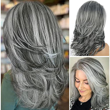Load image into Gallery viewer, Layered Synthetic Wig with Curtain Bangs

