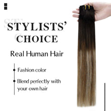 Load image into Gallery viewer, Balayage Clip in Human Hair Extensions Real Human Hair hair extension Wig Store
