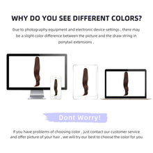 Load image into Gallery viewer, Straight Natural Looking ponytail extension, claw clip
