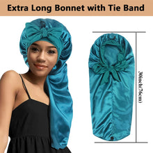 Load image into Gallery viewer, 2pcs Long Satin Bonnets with Tie Band
