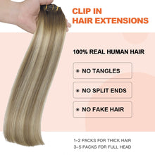 Load image into Gallery viewer, Silky Straight Clip in Remy Hair Extensions for Women

