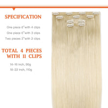 Load image into Gallery viewer, Silky Straight Clip in Remy Hair Extensions for Women
