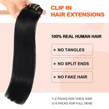 Load image into Gallery viewer, Silky Straight Clip in Remy Hair Extensions for Women
