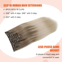 Load image into Gallery viewer, Silky Straight Clip in Remy Hair Extensions for Women
