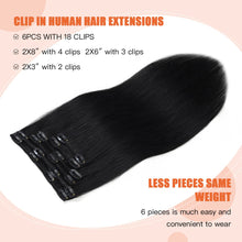 Load image into Gallery viewer, Silky Straight Clip in Remy Hair Extensions for Women
