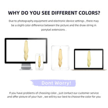 Load image into Gallery viewer, Straight Natural Looking ponytail extension, claw clip
