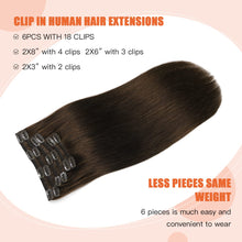 Load image into Gallery viewer, Silky Straight Clip in Remy Hair Extensions for Women
