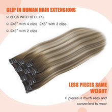 Load image into Gallery viewer, Silky Straight Clip in Remy Hair Extensions for Women
