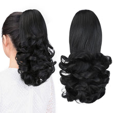 Load image into Gallery viewer, Straight Natural Looking ponytail extension, claw clip
