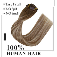 Load image into Gallery viewer, Balayage Clip in Human Hair Extensions Real Human Hair hair extension Wig Store
