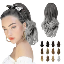 Load image into Gallery viewer, Synthetic Clip in Claw Hair Extension 13&quot; Ponytail Extension Long Curly Ponytail
