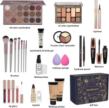 Load image into Gallery viewer, Monruevt All-In-One Teen Makeup Kit with 18 Eyeshadows
