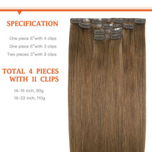 Load image into Gallery viewer, Silky Straight Clip in Remy Hair Extensions for Women
