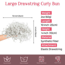 Load image into Gallery viewer, Curly Messy Hair Bun Hair Piece Elastic Drawstring Hair Bun Wig Store
