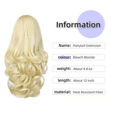 Load image into Gallery viewer, Straight Natural Looking ponytail extension, claw clip
