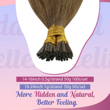 Load image into Gallery viewer, I-tips Hair Extensions Human Hair pre bonded
