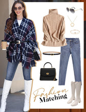 Load image into Gallery viewer, Open Front Poncho Cape Shawl Outwear
