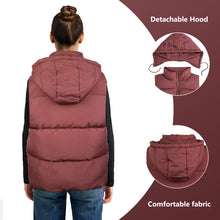 Load image into Gallery viewer, Women&#39;S Puffer Vest With Pockets &amp; Removable Hood
