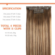 Load image into Gallery viewer, Silky Straight Clip in Remy Hair Extensions for Women
