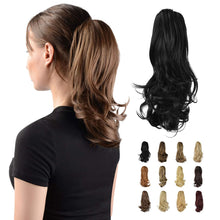 Load image into Gallery viewer, Synthetic Clip in Claw Hair Extension 13&quot; Ponytail Extension Long Curly Ponytail
