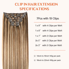 Load image into Gallery viewer, Silky Straight Clip in Remy Hair Extensions for Women
