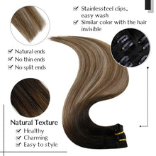 Load image into Gallery viewer, Balayage Clip in Human Hair Extensions Real Human Hair hair extension Wig Store
