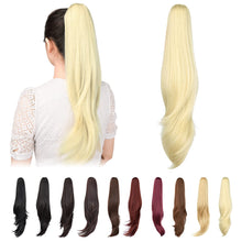 Load image into Gallery viewer, Straight Natural Looking ponytail extension, claw clip
