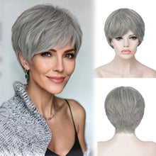 Load image into Gallery viewer, Pixie Cut Wig With Bangs Layered Short Synthetic Hair

