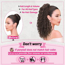 Load image into Gallery viewer, Long Kinky Curly Ponytail Extension for Women 18Inch
