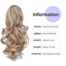 Load image into Gallery viewer, Straight Natural Looking ponytail extension, claw clip
