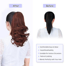 Load image into Gallery viewer, Straight Natural Looking ponytail extension, claw clip
