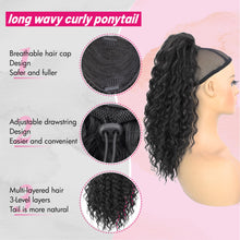 Load image into Gallery viewer, Long Kinky Curly Ponytail Extension for Women 18Inch
