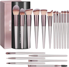 Load image into Gallery viewer, BS-MALL 18-Piece Premium Makeup Brush Set – Gold Finish
