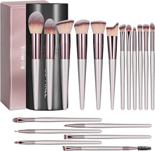 Load image into Gallery viewer, BS-MALL 18-Piece Premium Makeup Brush Set – Gold Finish
