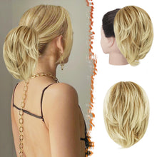 Load image into Gallery viewer, Straight Hair Bun Extension - 8 Inch Claw Clip
