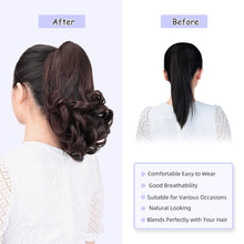 Load image into Gallery viewer, Straight Natural Looking ponytail extension, claw clip
