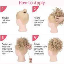 Load image into Gallery viewer, Curly Messy Hair Bun Hair Piece Elastic Drawstring Hair Bun Wig Store
