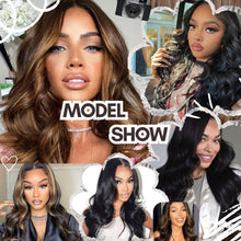 Load image into Gallery viewer, Balayage Brown 4x1 Pre-Cut Lace Front Synthetic Wig 30&quot;
