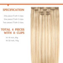 Load image into Gallery viewer, Silky Straight Clip in Remy Hair Extensions for Women
