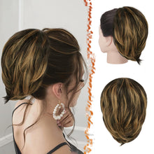 Load image into Gallery viewer, Straight Hair Bun Extension - 8 Inch Claw Clip
