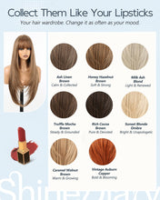 Load image into Gallery viewer, Straight Wig With Bangs 26" PuffPro Voluminous High Crown 4x4 Parting
