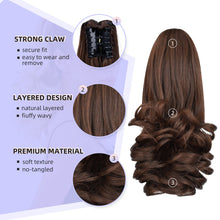 Load image into Gallery viewer, Straight Natural Looking ponytail extension, claw clip
