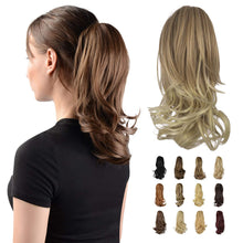 Load image into Gallery viewer, Synthetic Clip in Claw Hair Extension 13&quot; Ponytail Extension Long Curly Ponytail
