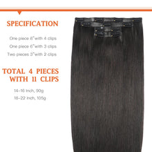 Load image into Gallery viewer, Silky Straight Clip in Remy Hair Extensions for Women
