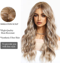 Load image into Gallery viewer, Blonde Long Wavy Wig for Women
