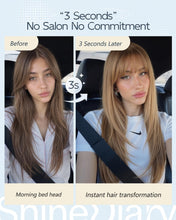 Load image into Gallery viewer, Straight Wig With Bangs 26" PuffPro Voluminous High Crown 4x4 Parting
