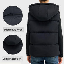 Load image into Gallery viewer, Women&#39;S Puffer Vest With Pockets &amp; Removable Hood
