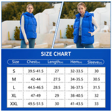 Load image into Gallery viewer, Women&#39;S Puffer Vest With Pockets &amp; Removable Hood
